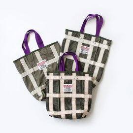 PUEBCO|VINTAGE BRAKE PARACHUTE RECTANGLE BAG / Purple Handle/トートバッグ