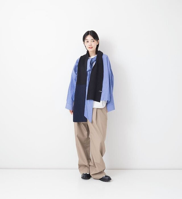 color : BLACK×NAVY , model : 162cm