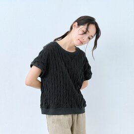 TOKYO BASIC|コットン100% 強撚 ぽこぽこジャガード Tシャツ|半袖Tシャツ カットソー