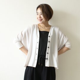 Sans Souci 34+|ひんやり、さらり。大人の接触冷感Vネックカーディガン【4月下旬~末頃発送予定】