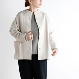 evam eva|evam eva エヴァムエヴァ E253K090 プレスウール ショートコート press wool short coat