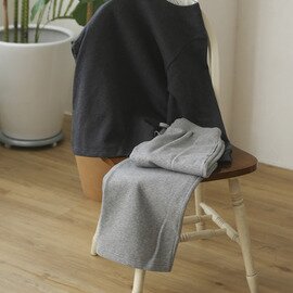TUTIE.|【ぬくふわ】コットン裏毛起毛ワイドストレートパンツ