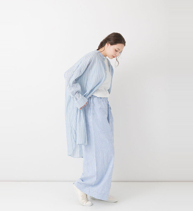 color : BLUE STRIPE , model : 162cm