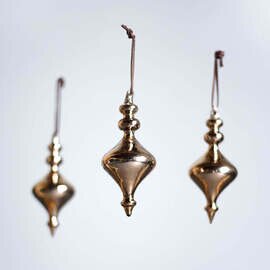 ANTRY|No.54 Elme H13cm | ガラスオーナメント 3個入り | クリスマスオーナメント