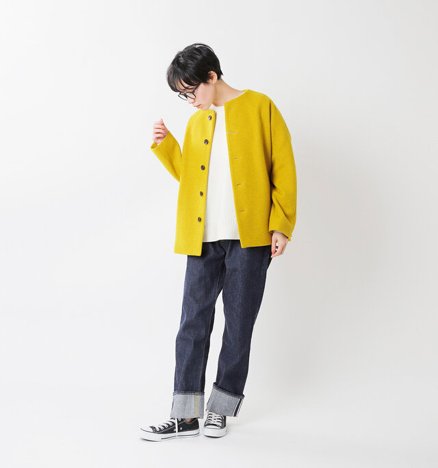 model saku:163cm / 43kg
color : yellow / size : 38