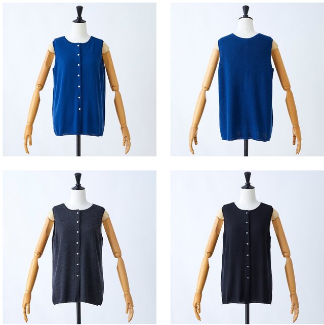 <上左よりダークブルー(前後)・チャコールグレー・クロ>