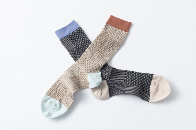 TRICOTÉ|バンピーパッチワークソックス