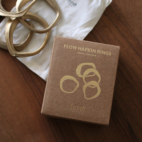 ferm LIVING｜Flow Napkin Rings (フロー ナプキンリング) 4個セット　クリスマス/テーブルウェア/日本正規代理店【国内在庫あり】