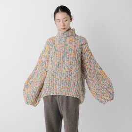unfil|スーパーキッドモヘア コットン ハイネック ニット“superkid mohair & cotton nep yarn ribbed-knit high-neck P/O” wvfl-uw112-mn