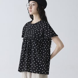 Cion|コットンドットフリルブラウス・19-26114