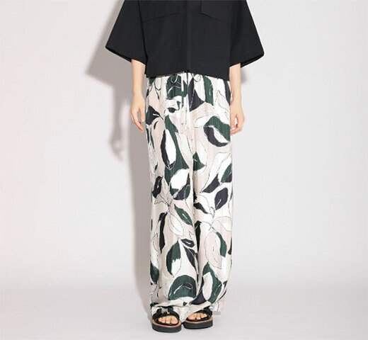 SACRA|SACRA サクラ 126213112 ワイドパンツ MODERN LEAVES PANTS