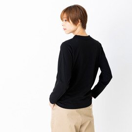 STAMP AND DIARY｜ハイマイクロコットン天竺 クルーネック長袖Tシャツ