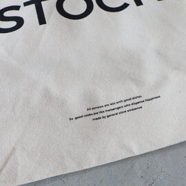 STOCK SERIES｜STOCKロゴ キャンバストートバッグ  マチあり エコバッグ