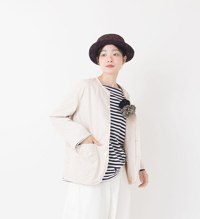 color : NAVY BORDER , model : 162cm