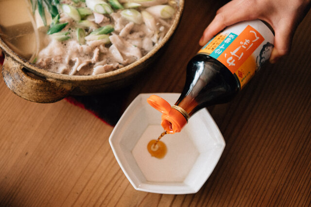 スタッフのお気に入りのポン酢を入荷。これで買い物に出かけなくてすむとスタッフ大喜び。
