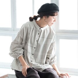 soulberry|ブリードの森 ポルカチェックのブラウス