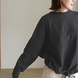 NARU|18BD天竺 裾アレンジ プルオーバー 長袖シャツ ゆったりワイド 673005 ナル