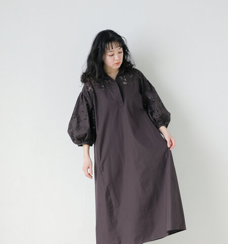 TICCA|コットン フラワー レース パフスリーブ ワンピース tbes-114-tr