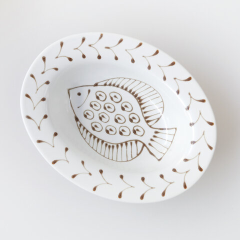 Pebble Ceramic Design Studio｜オーバルプレート フィッシュ