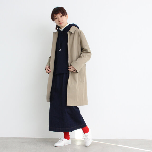 ネイビー着用、モデル身長:158cm