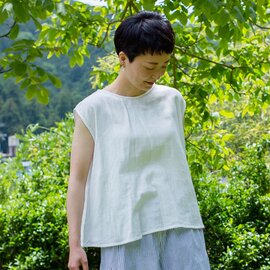 sisam|WGフレンチスリーブトップ【ダブルガーゼ】【シンプル】【Tシャツ・カットソー】