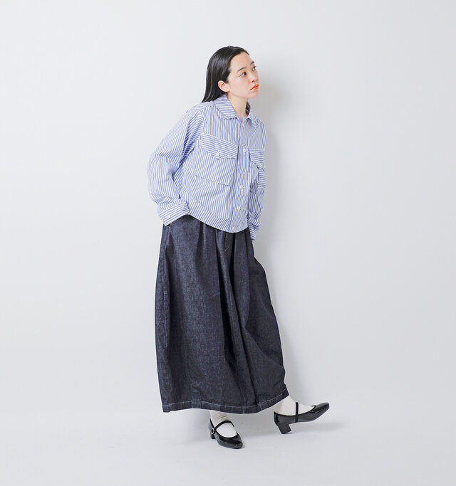 model saku:163cm / 43kg
color : one wash / size : 1