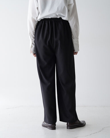 WHYTO.｜イージー ワイド パンツ Easy Wide Pants ブラック グレー ネイビー 黒 灰 紺 WHT23FPT4036 ホワイト