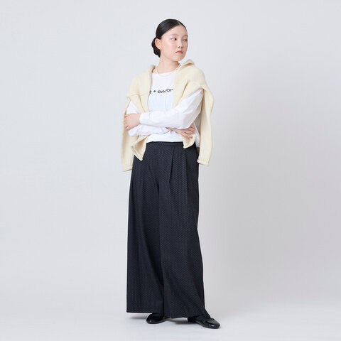 utilite|2/60ドットストレッチ ワイドパンツ