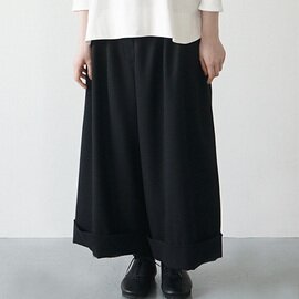 Mochi|cropped wide pants (black)