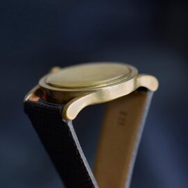 _TOKI_｜リザードレザー ブラス 丸型時計オマージュ ブレスレット proto-002-brass-fn トキ