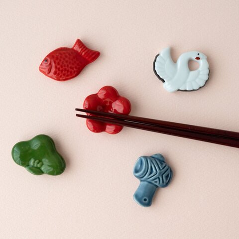 sen|縁起物の箸置き(松・梅・鯛・小槌・鶴)5種類【お正月】【新生活】【プレゼント】