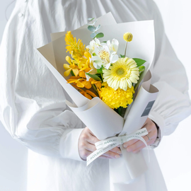 AND PLANTS|季節のおまかせブーケ S - イエロー -