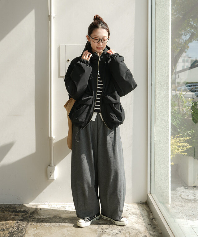 身長:164cm / カラー:17 BLACK / サイズ:FREE