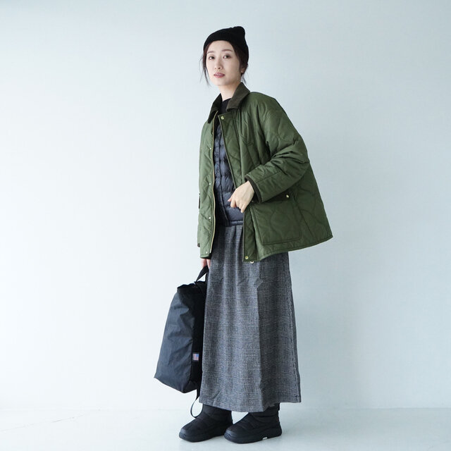モデル:166cm / 47kg
color : khaki(col.55) / size : フリーサイズ