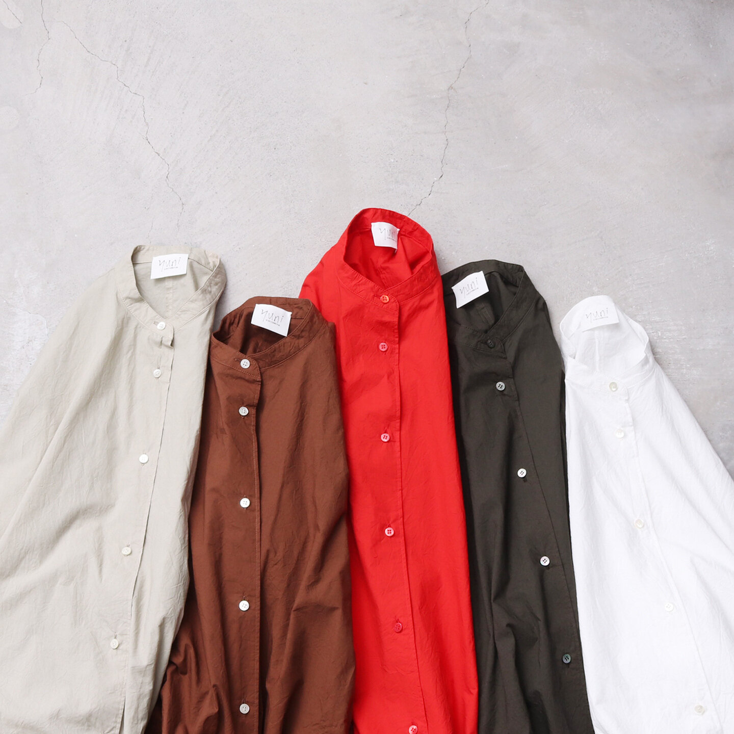 Yuni キャッチワッシャー バンドカラーワイドワンピース 1701op0132 Yuni ユニ キナリノモール