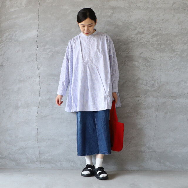 身長160cm / NAVY×RED STRIPE着用