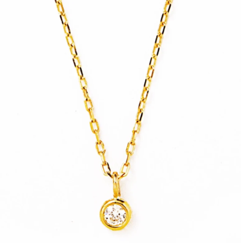 les bon bon｜diamond chain necklace　ダイヤモンド　10金ネックレス　母の日ギフト