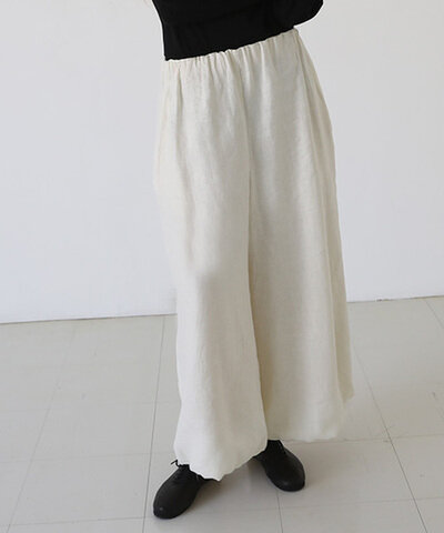 Mochi｜gathered wide pants [off white/・1]