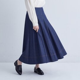 congés payés|タックデニムスカート