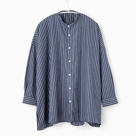SETTO｜【新作23SS】ストライプバンドカラーシャツ