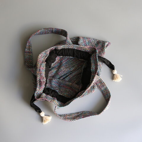 Suno&Morrison｜Silk Cotton Tweed Drawstring Tote  [ トートバッグ ]