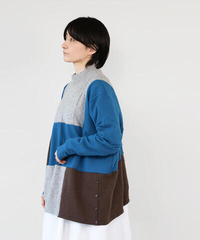 mumokuteki|リメイクパッチワークカシミヤニット 12