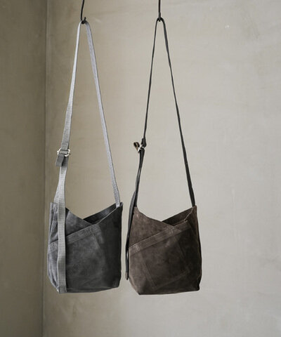 hobo|AZUMA SHOULDER PIG SUEDE ショルダーバッグ ピッグスエード 豚革 本革 レザー 天然 hb-bd4603