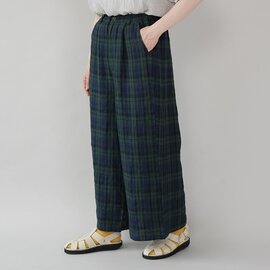08Mab|14番手リネンの ワイドストレートパンツ
