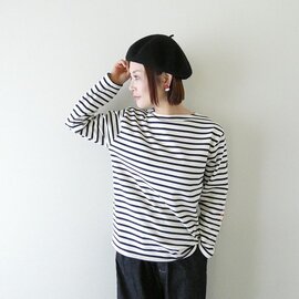 SAINT JAMES|ひじパッチボーダーカットソー ECRU/MARINE//ECRU/TULIPE(13JC OUE.R COU.R)
