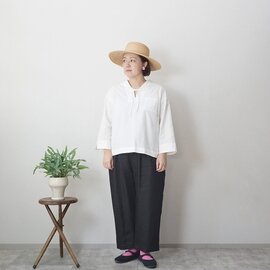 atelier emau|リネンイージーテーパードパンツ(ツイル)