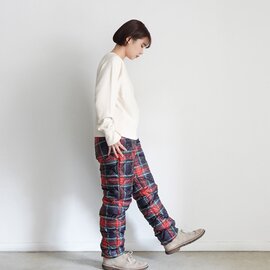 ichi Antiquités × TAION|"ichiAntiquités×TAION" Down Pants / BLACK TARTAN