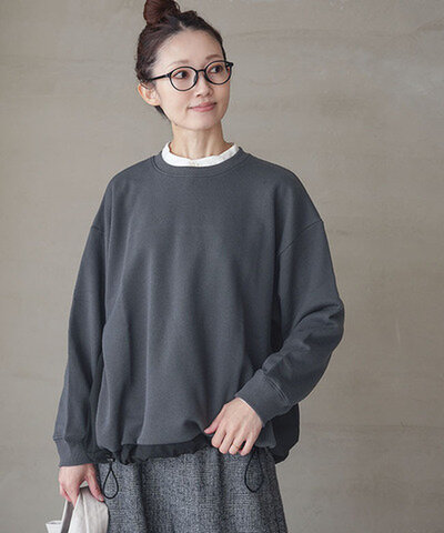 BLUE LAKE MARKET|AZUMA裏毛/40/2コーマウェザー バイファブリックプルオーバー トップス スウェット カットソー b-513022