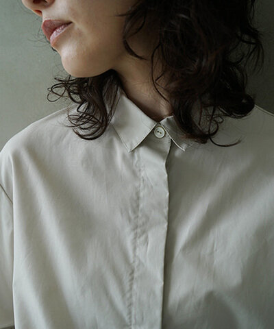 Mochi｜finx cotton shirt [off beige]