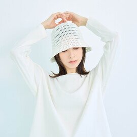 TUTIE.|透かし編みペーパーコットンハット/帽子/「母の日」